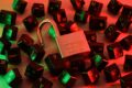 Keys of a keyboard and open padlock