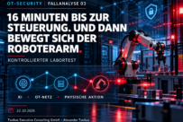 16 MINUTEN BIS ZUR STEUERUNG. UND DANN BEWEGT SICH DER ROBOTERARM.